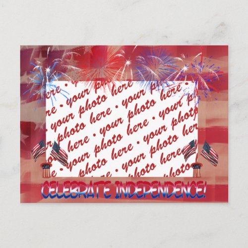 Independence Day Photo Frame Postcard