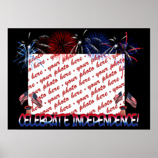 Independence Day Photo Frame Poster