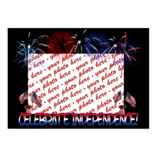 Independence Day Photo Frame Poster