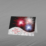 Independence Day Red White Blue Patriotic Holiday Card