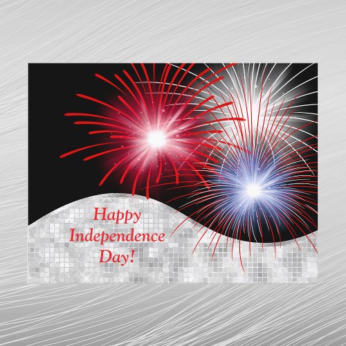 Independence Day Red White Blue Patriotic Holiday Postcard