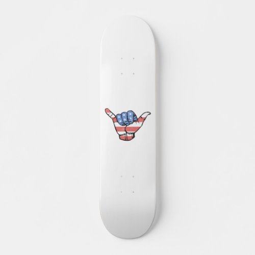 Independence Day Shirt Surfer Hang Loose American Skateboard