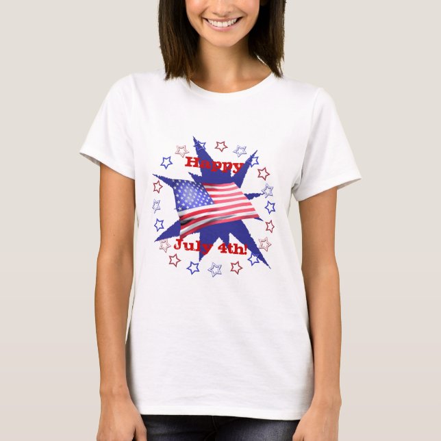 Independence Day Star Circle T-Shirt (Front)