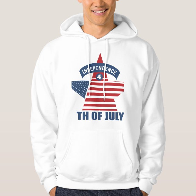 Independence Day Star Design Hoodie (Front)