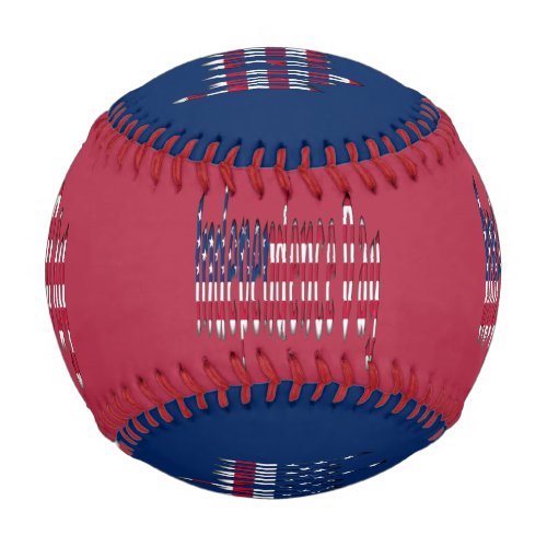 Independence Day Stars and Stripes Typography USA Baseball