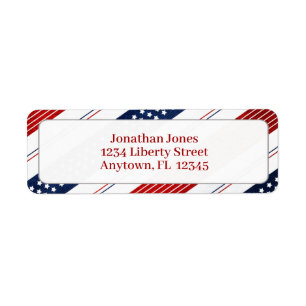 Independence Day Stars & Stripes America Label