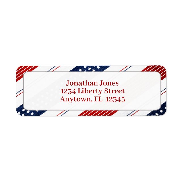 Independence Day Stars & Stripes | America Label (Front)