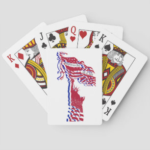Independence Day Statue of Liberty 4th of July Poker Cards