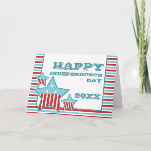 Independence Day Striped Stars Card