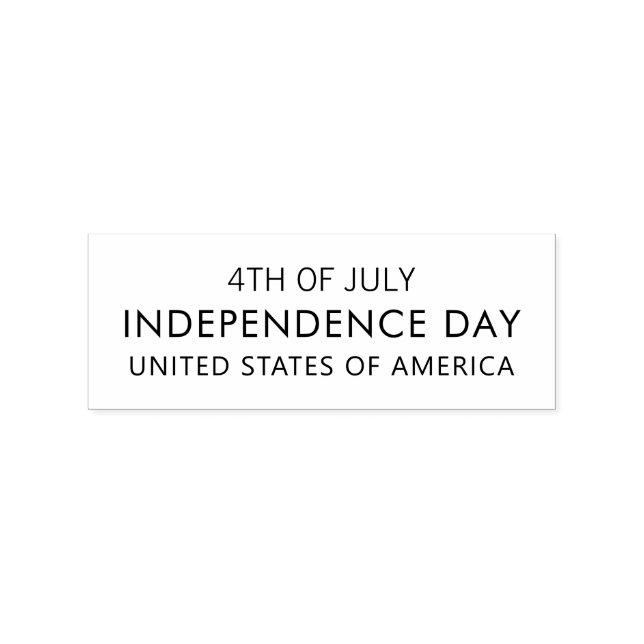 INDEPENDENCE DAY Stylish Font Wood Art Rubber Stamp (Stamped)
