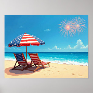 Independence Day, Sun Loungers, Poster