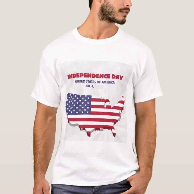 Independence Day T-Shirt – Bold, Free, and America (Front)