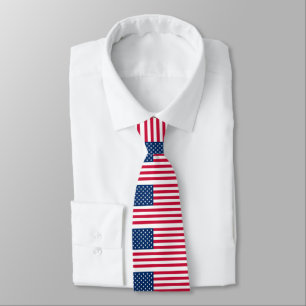 Independence Day Tie American Flag Patriotic