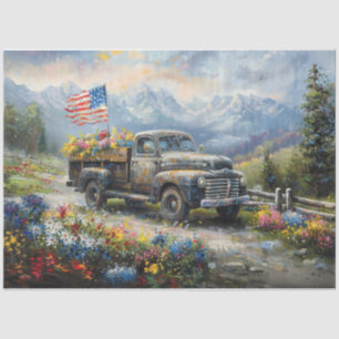 Independence Day Truck Tissue Paper