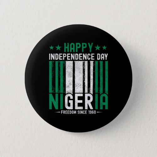 Independence Day Vintage Nigerian Flag  Button