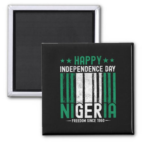Independence Day Vintage Nigerian Flag  Magnet