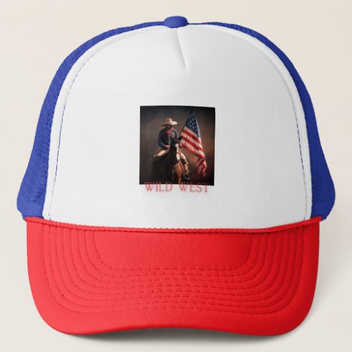 independence day wild west cowboy 4th of july trucker hat