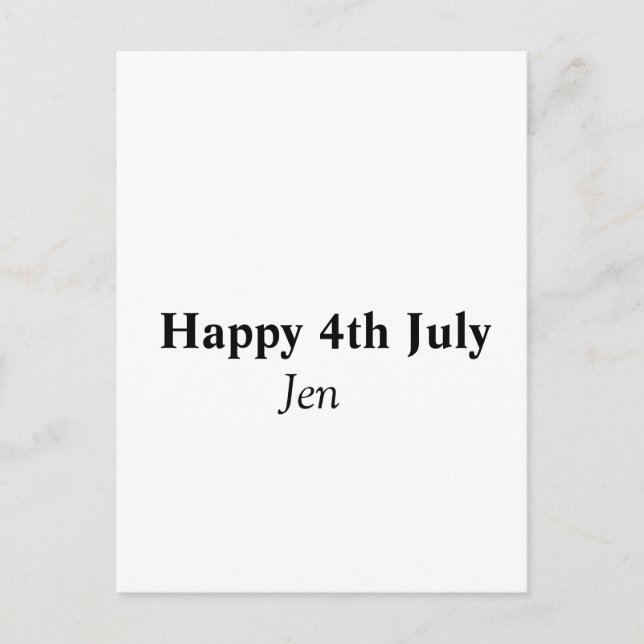 independence dayadd your name text image editable  postcard (Front)