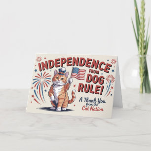 Independence from Dog Rule! – Cat Nation Letterpress Thank You Card