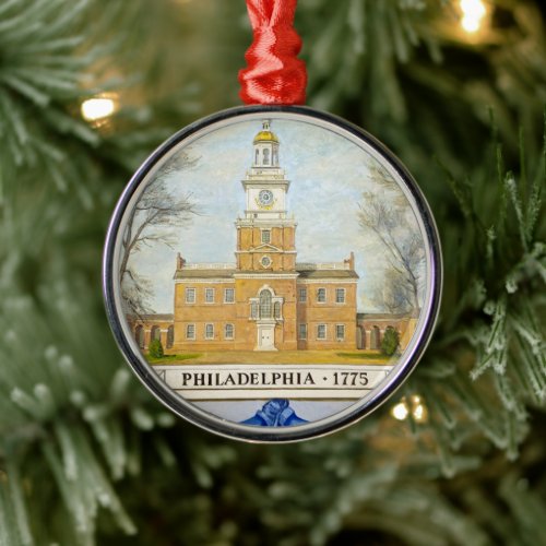 Independence Hall 1775 Metal Ornament