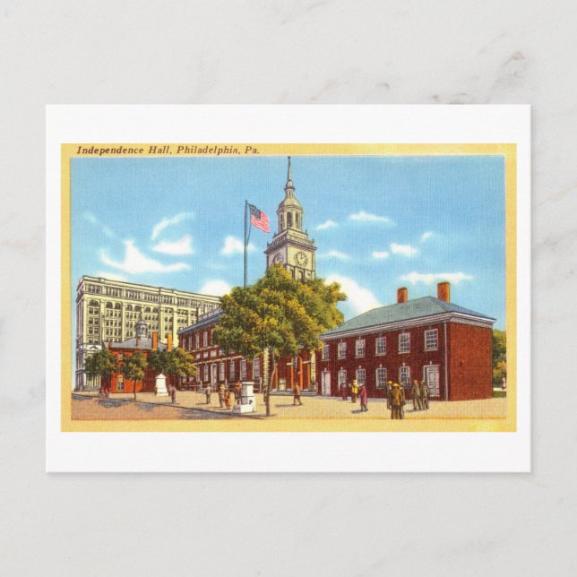 Independence Hall in Philadelphia, Penn., Vintage Postcard (Front)