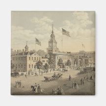 Independence Hall Philadelphia 1876 2 inch magnet