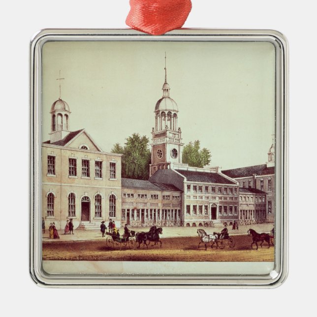 Independence Hall, Philadelphia Metal Ornament (Front)