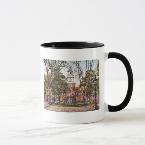 Independence Hall Philadelphia PA 1900 Vintage Mug