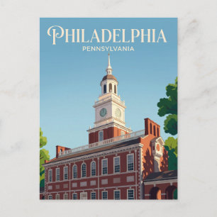 Independence Hall USA Postcard