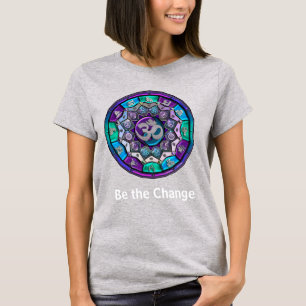 Independence Mandala ~ Be The Change in Purple T-Shirt