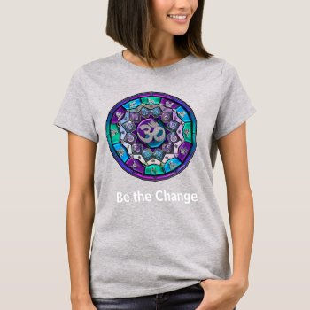 Independence Mandala ~ Be The Change In Purple T-shirt by BecometheChange at Zazzle