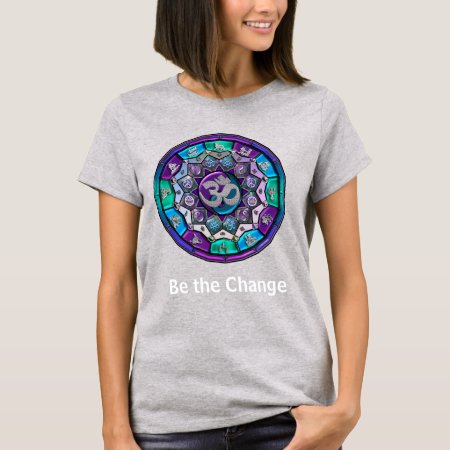 Independence Mandala ~ Be The Change In Purple T-shirt