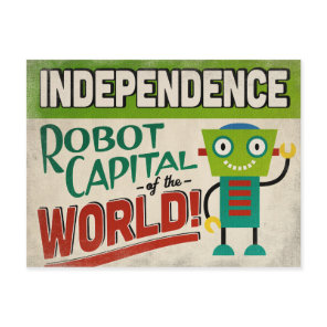 Independence Missouri Robot - Funny Vintage Postcard