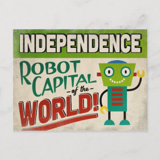 Independence Missouri Robot - Funny Vintage Postcard