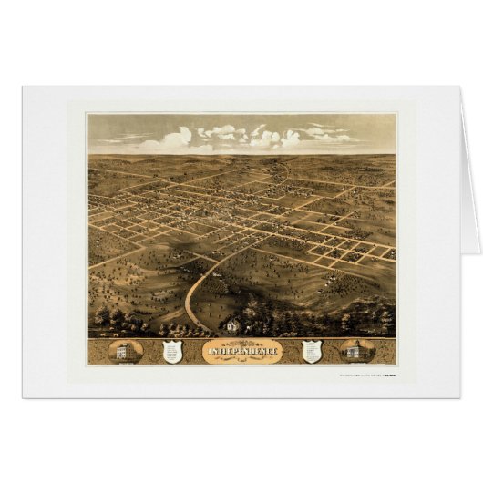 Independence, MO Panoramic Map - 1868 Cards (Front Horizontal)