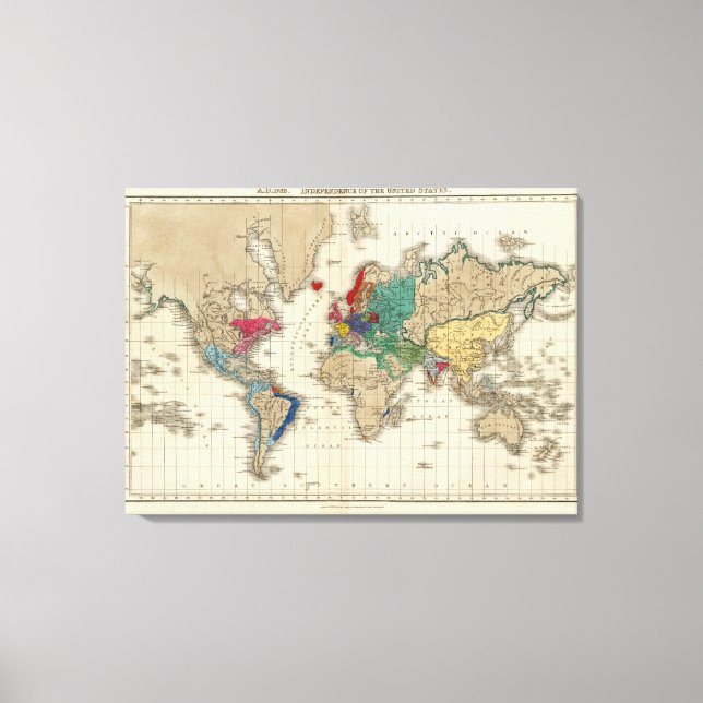 Independence of The United States 1783 AD Canvas Print (Front)