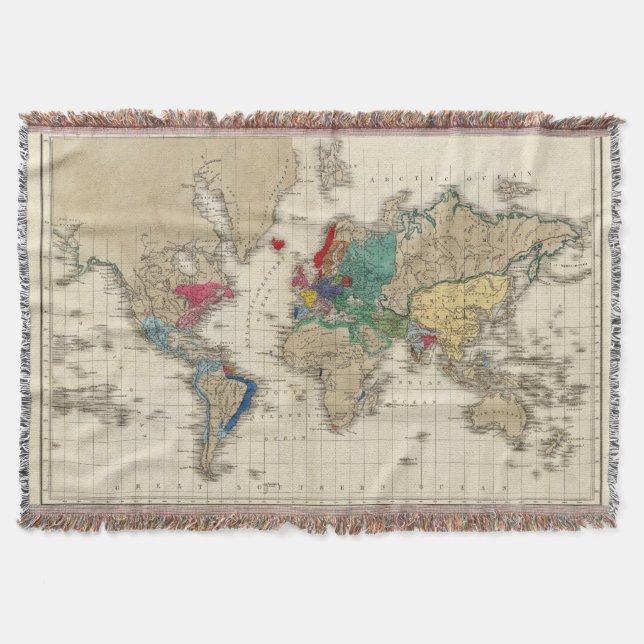 Independence of The United States 1783 AD Throw Blanket (Front)