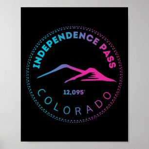 Independence P Elevated Colorado Mountain Neon Poster