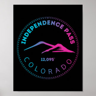 Independence P Elevated Colorado Mountain Neon Poster