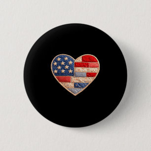 Independence patriotic american flag heartIndepend Button