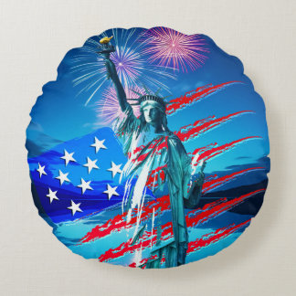INDEPENDENCE ROUND PILLOW