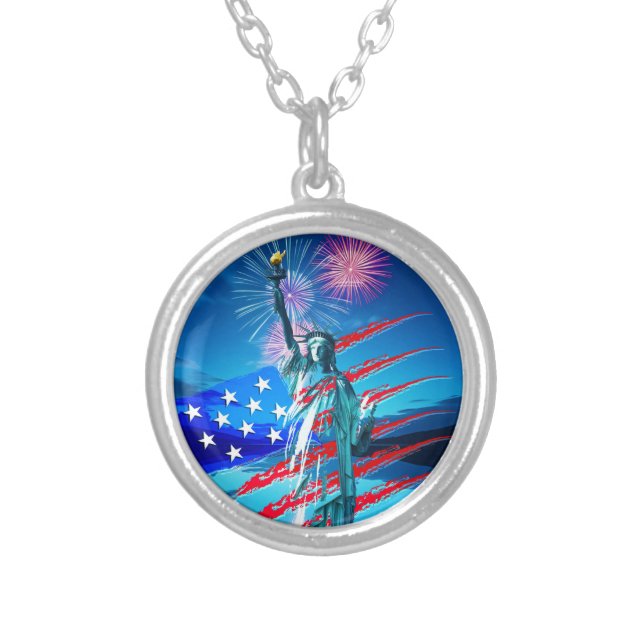 INDEPENDENCE SILVER PLATED NECKLACE (Front)