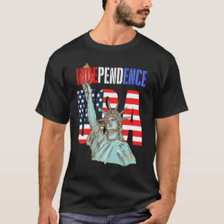 Independence USA America Patriotic Statue of Liber T-Shirt