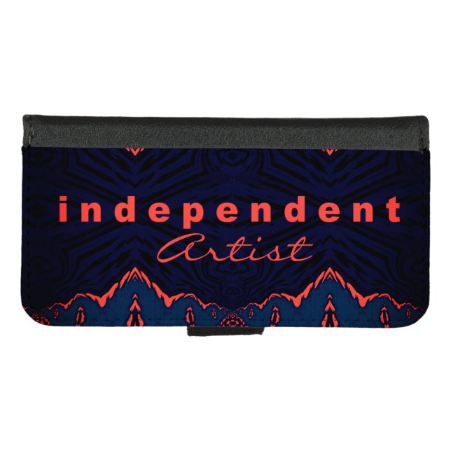 Independent (add your profession) and Proud iPhone Wallet Case (Front (Horizontal))