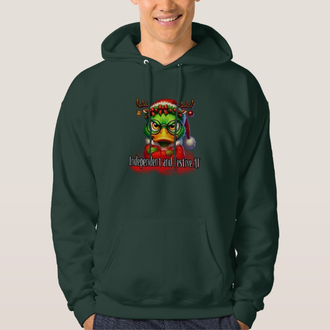 Independent and Festive AF - Funny Christmas  Hoodie (Front)