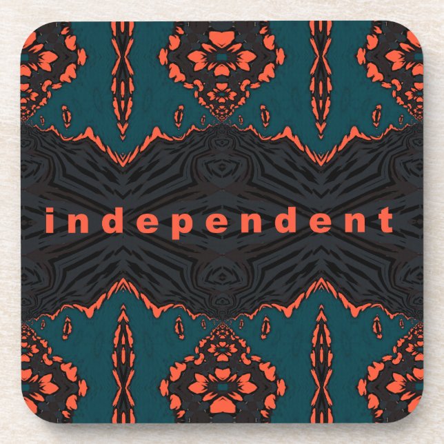 Independent and proud beverage coaster (Front)