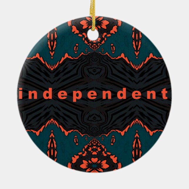 Independent and proud ceramic ornament (Back)