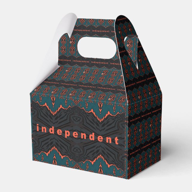Independent and Proud! Favor Boxes (Back Side)