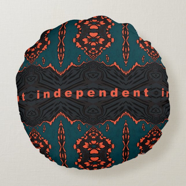 Independent and proud round pillow (Back)