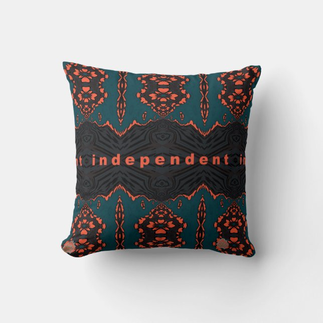 Independent and proud throw pillow (Front)